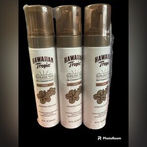 3 Pack SEALED Hawaiian Tropic Sunless Self-Tanning Foam Moisturizing Dark 6.7 oz